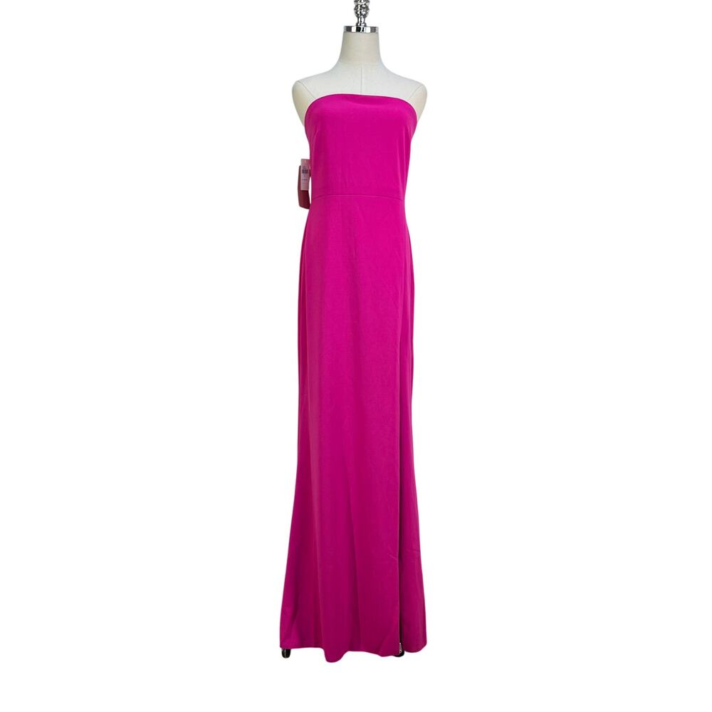 BHLDN Adalynn Strapless Stretch Crepe Maxi Gown Pink Anthropologie - Picture 4 of 13
